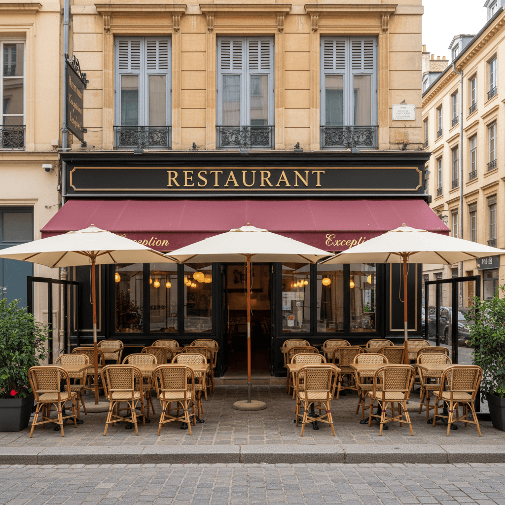 Restaurant à Lyon : terrasse - extraction - Image 1