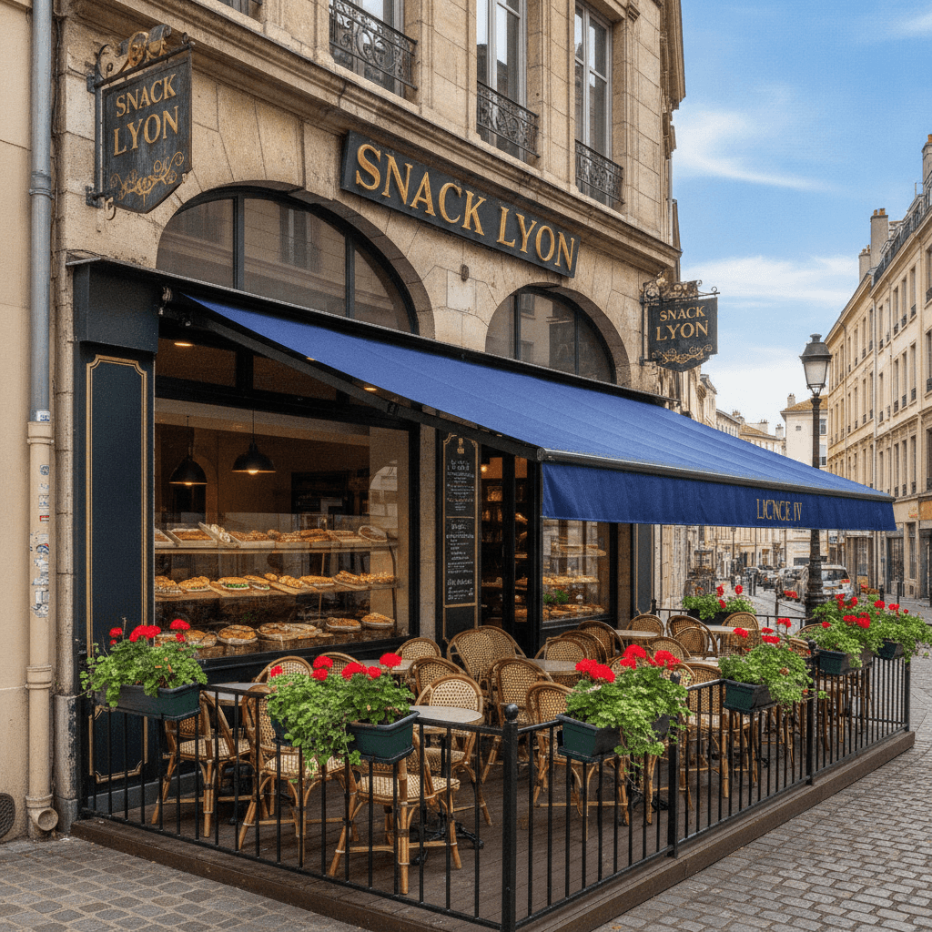 Snack 40 couverts à Lyon : terrasse - licence IV