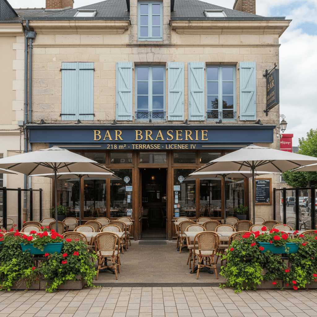 Bar-brasserie 218m² à Montaigu-Vendée : terrasse - licence IV - Image 1