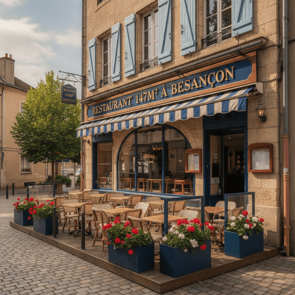 Restaurant 147m² à Besançon : terrasse - licence IV - Image 1