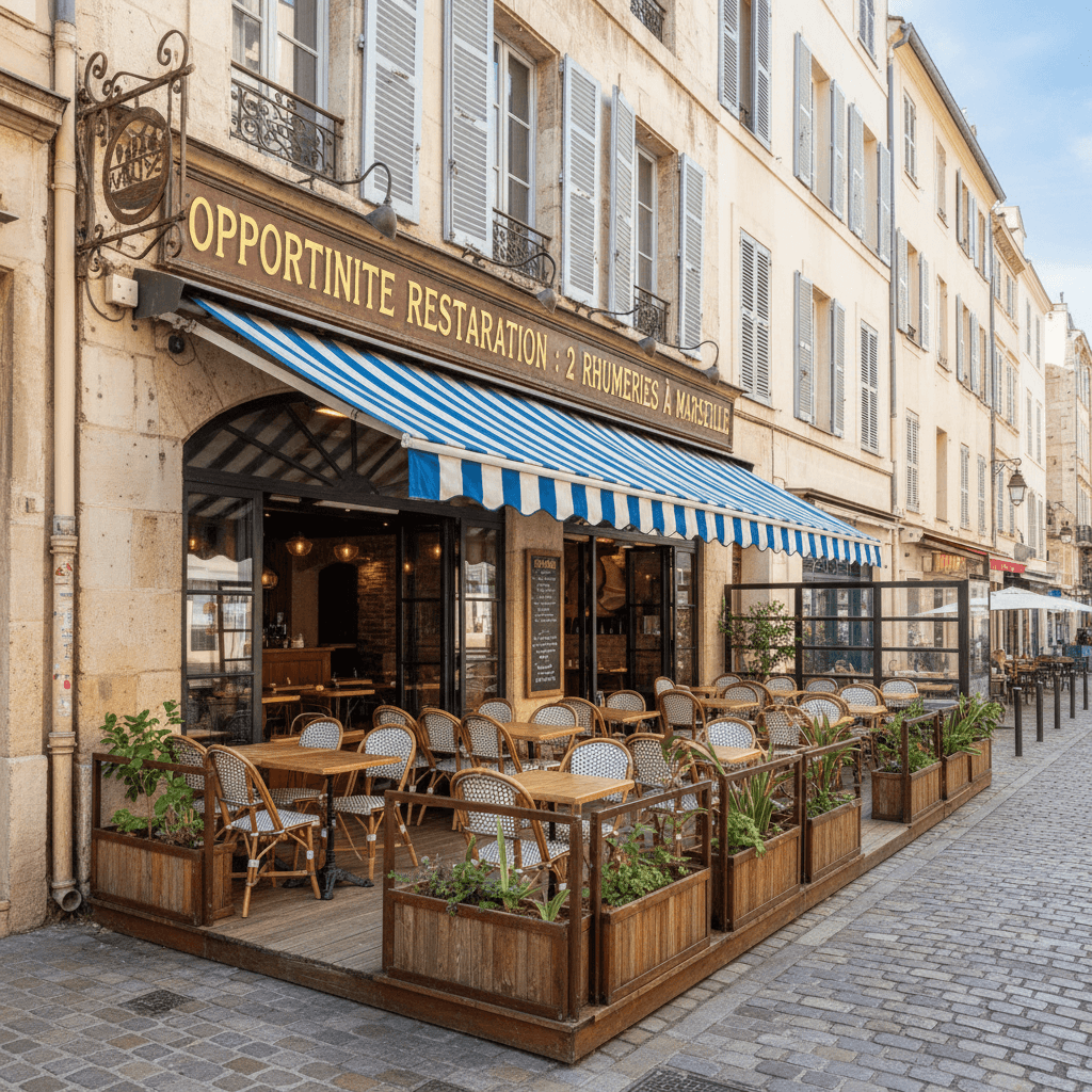 Bar-brasserie à Marseille : terrasse - licence IV
