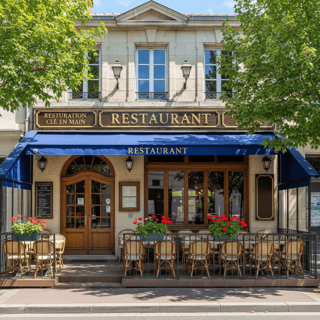 Restaurant 330m² à Saint-Laurent-De-Mure : terrasse - extraction - Image 1