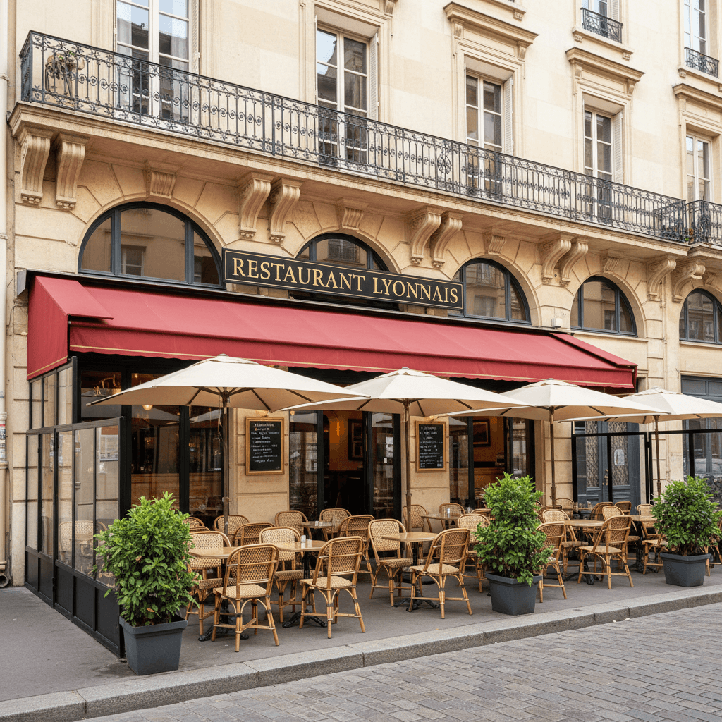 Restaurant 107m² à Lyon : terrasse - licence IV