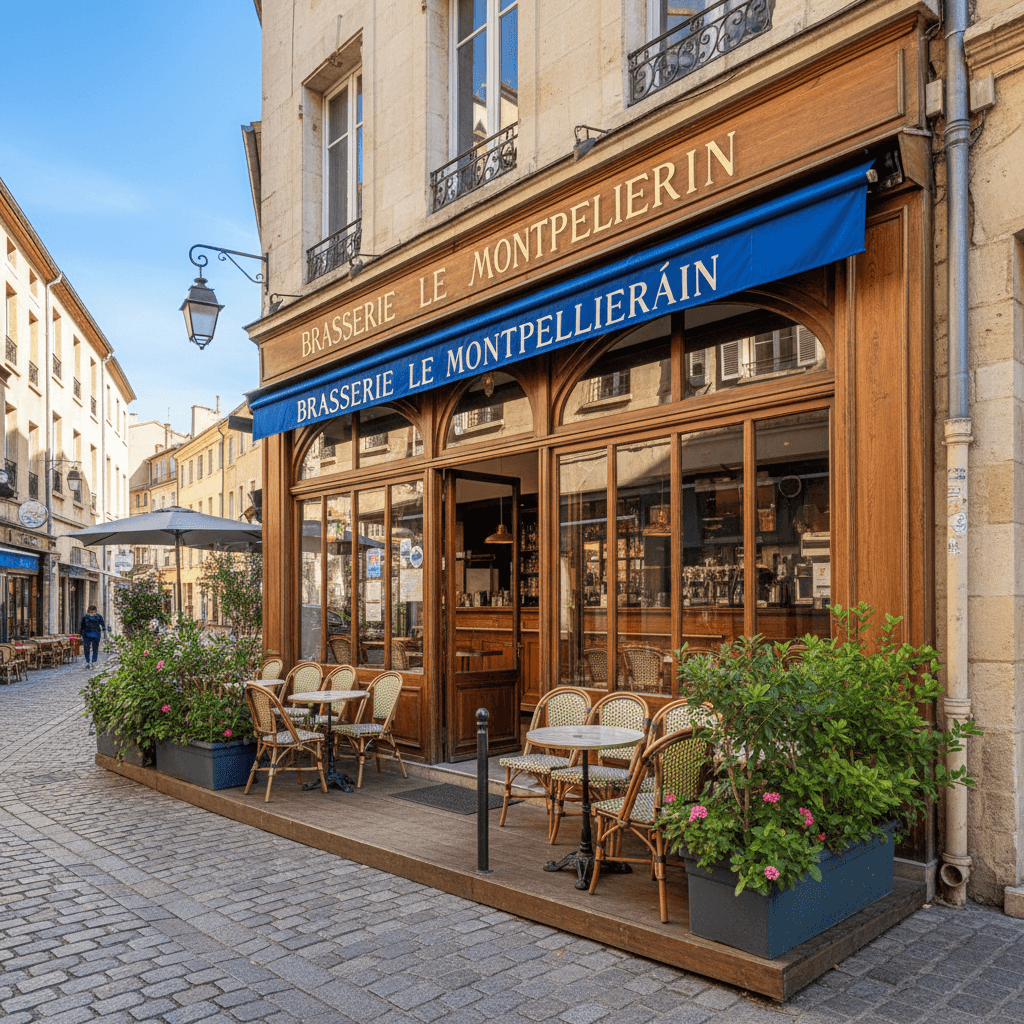 Bar-brasserie 70m² à Montpellier : terrasse - licence IV
