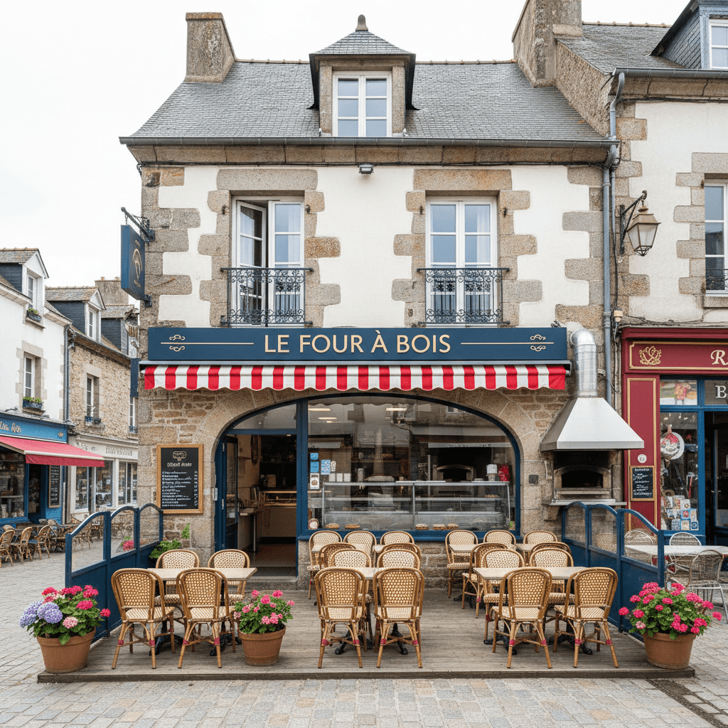 Fast-food à Paimpol : terrasse - extraction