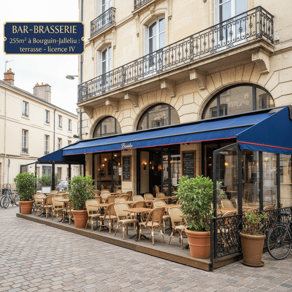 Bar-brasserie 255m² à Bourgoin-Jallieu : terrasse - licence IV - Image 1