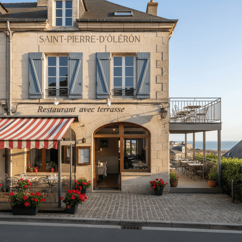 Restaurant à Saint-Pierre-D'Oléron : terrasse - licence IV - Image 1
