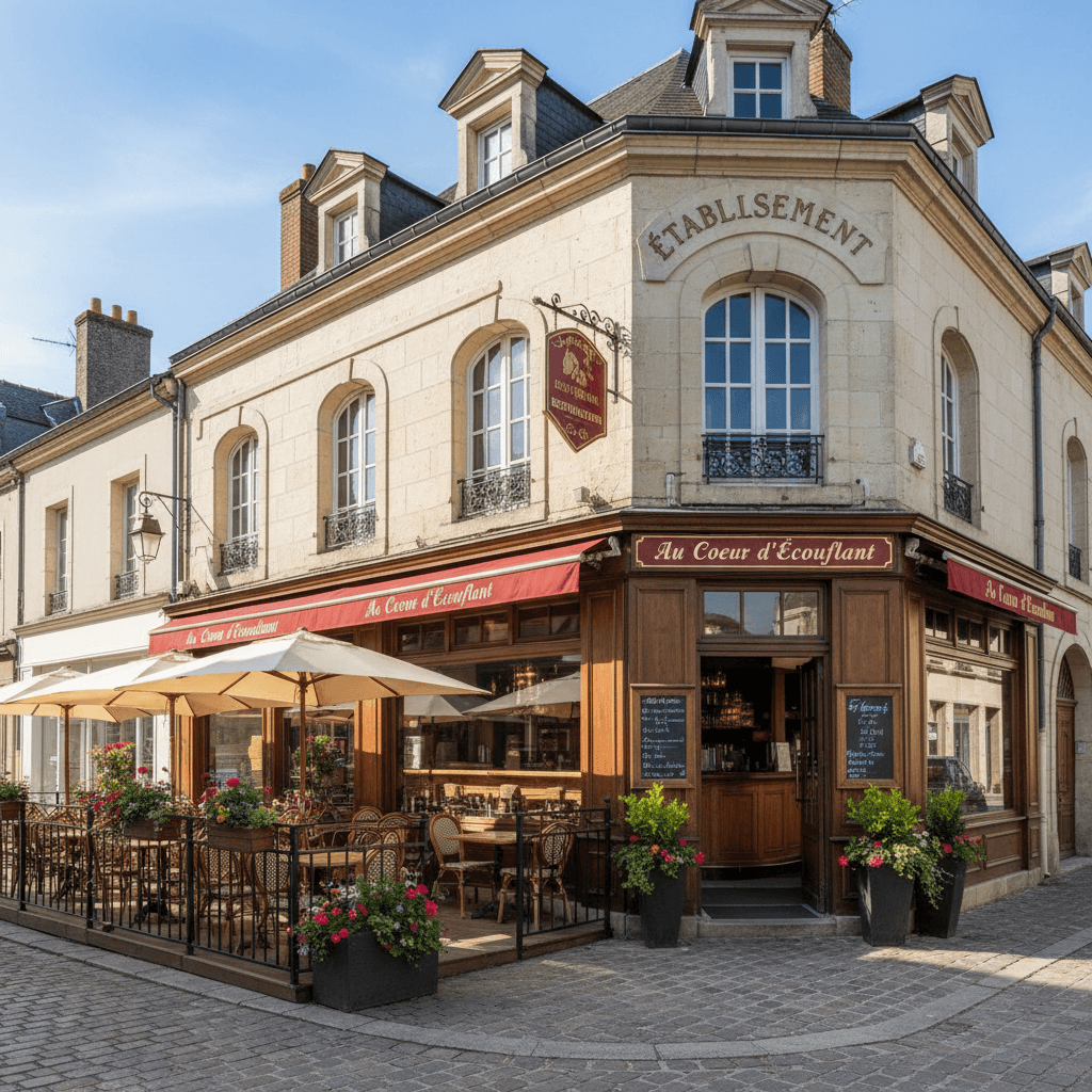 Restaurant à Écouflant : terrasse - extraction - Image 1