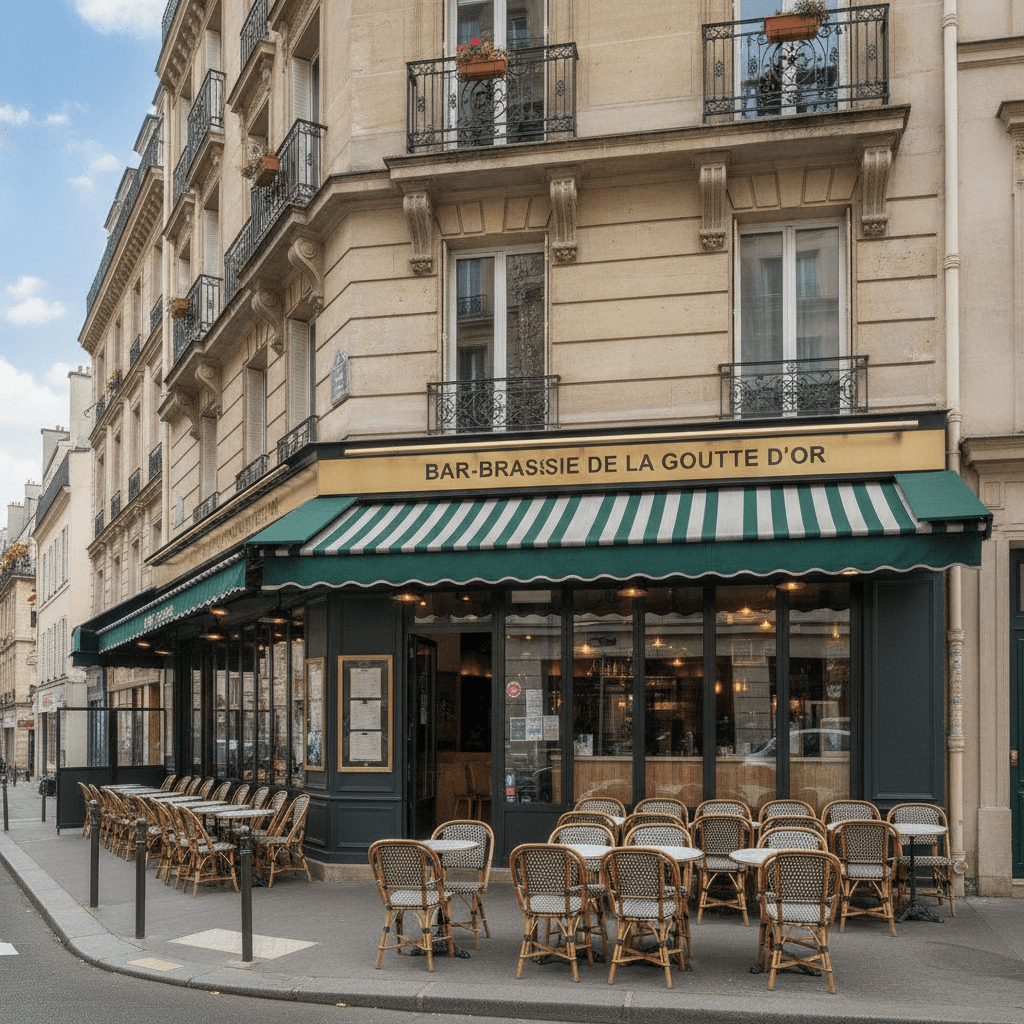 Bar-brasserie 35 couverts à Paris : terrasse - licence IV
