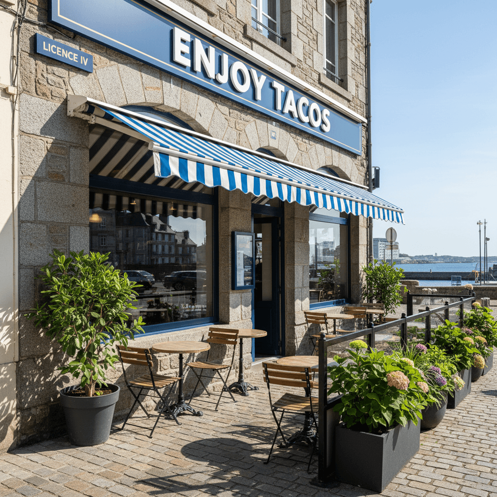 Fast-food à Brest : terrasse - licence IV - Image 1