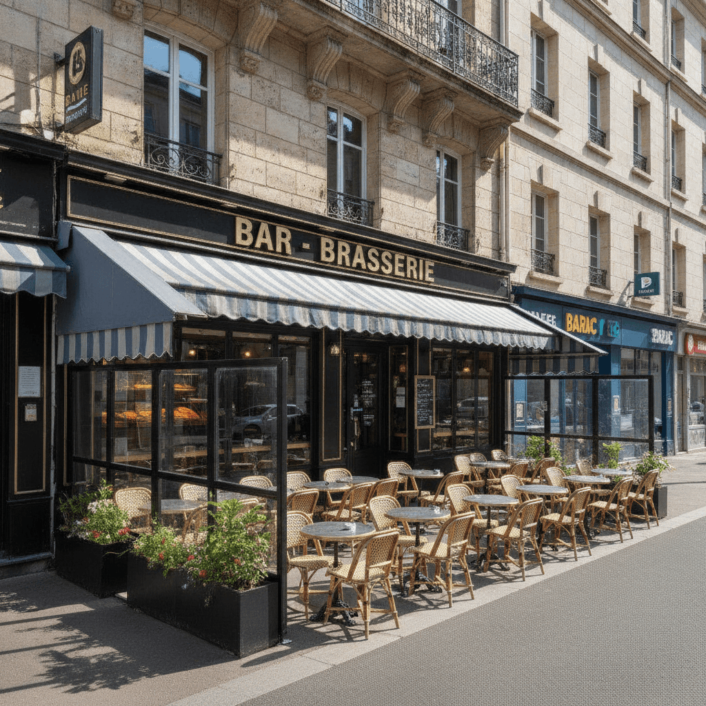 Bar-brasserie 45 couverts à La Garenne-Colombes : terrasse - licence IV - Image 1