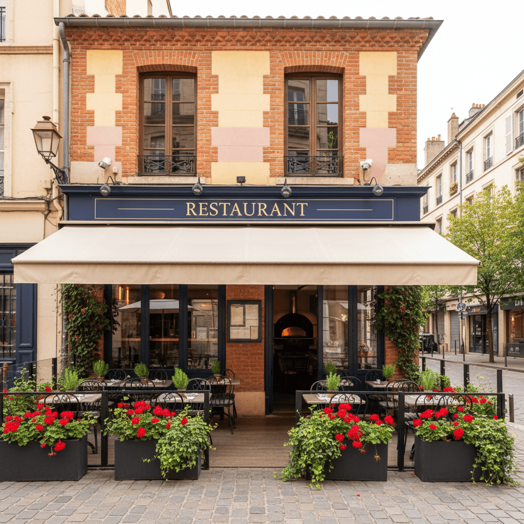 Restaurant 94m² à Toulouse : terrasse - extraction - Image 1