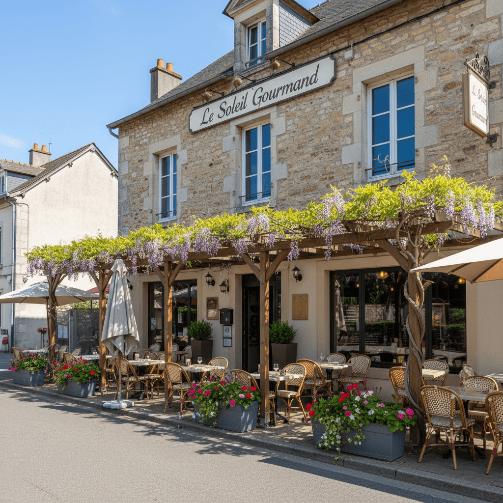 Restaurant à Crêches-Sur-Saône : terrasse - licence IV - Image 1