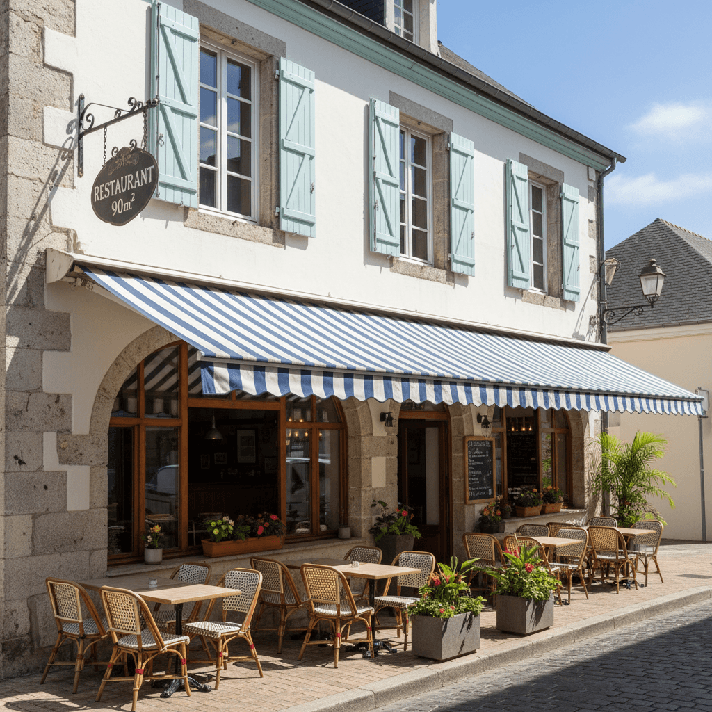 Restaurant 90m² à Le Carbet : terrasse - extraction