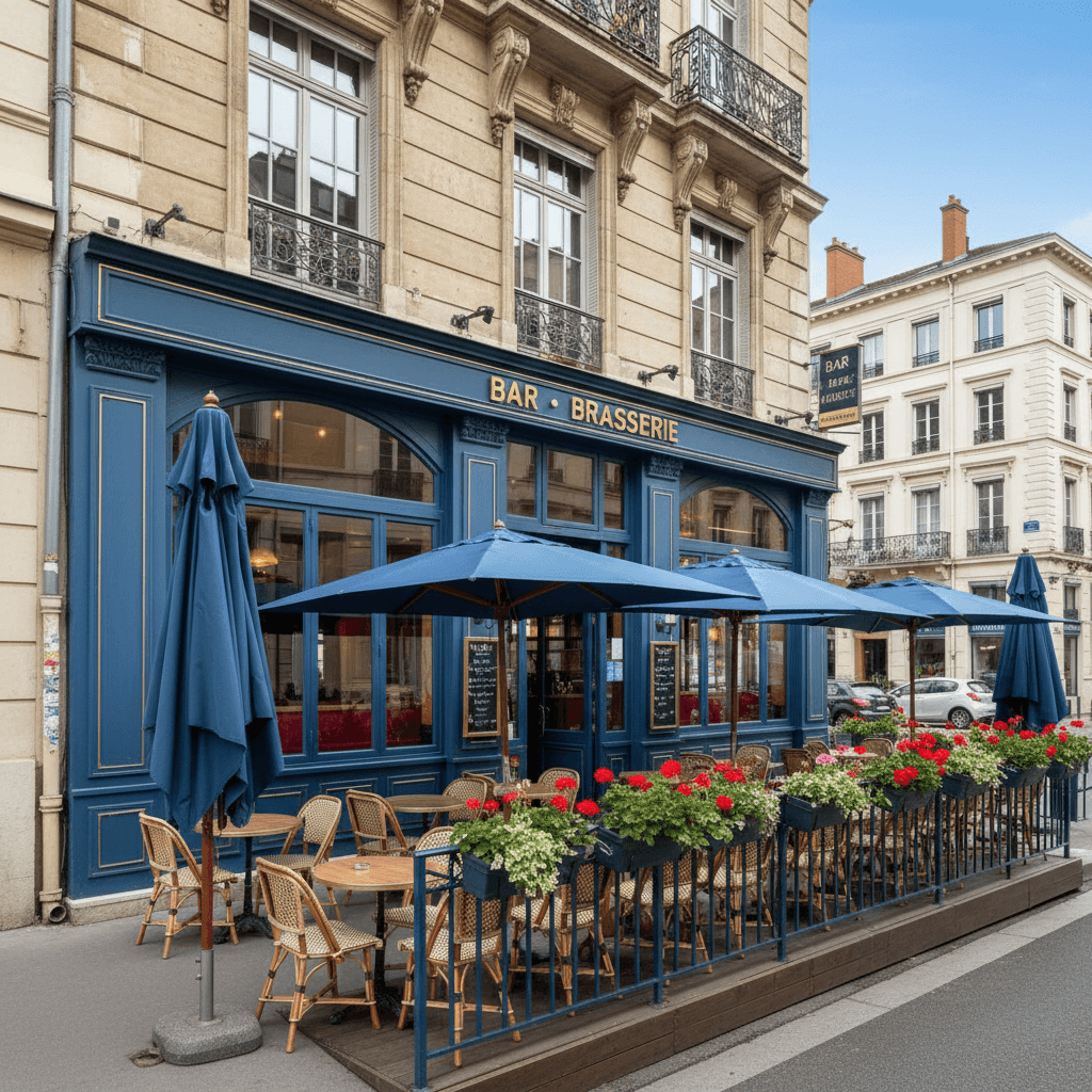 Bar-brasserie 60m² à Lyon : terrasse - licence IV
