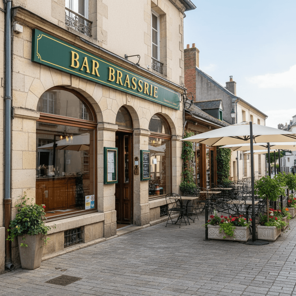 Bar-brasserie à Nogent-Le-Rotrou : terrasse - licence IV - Image 1