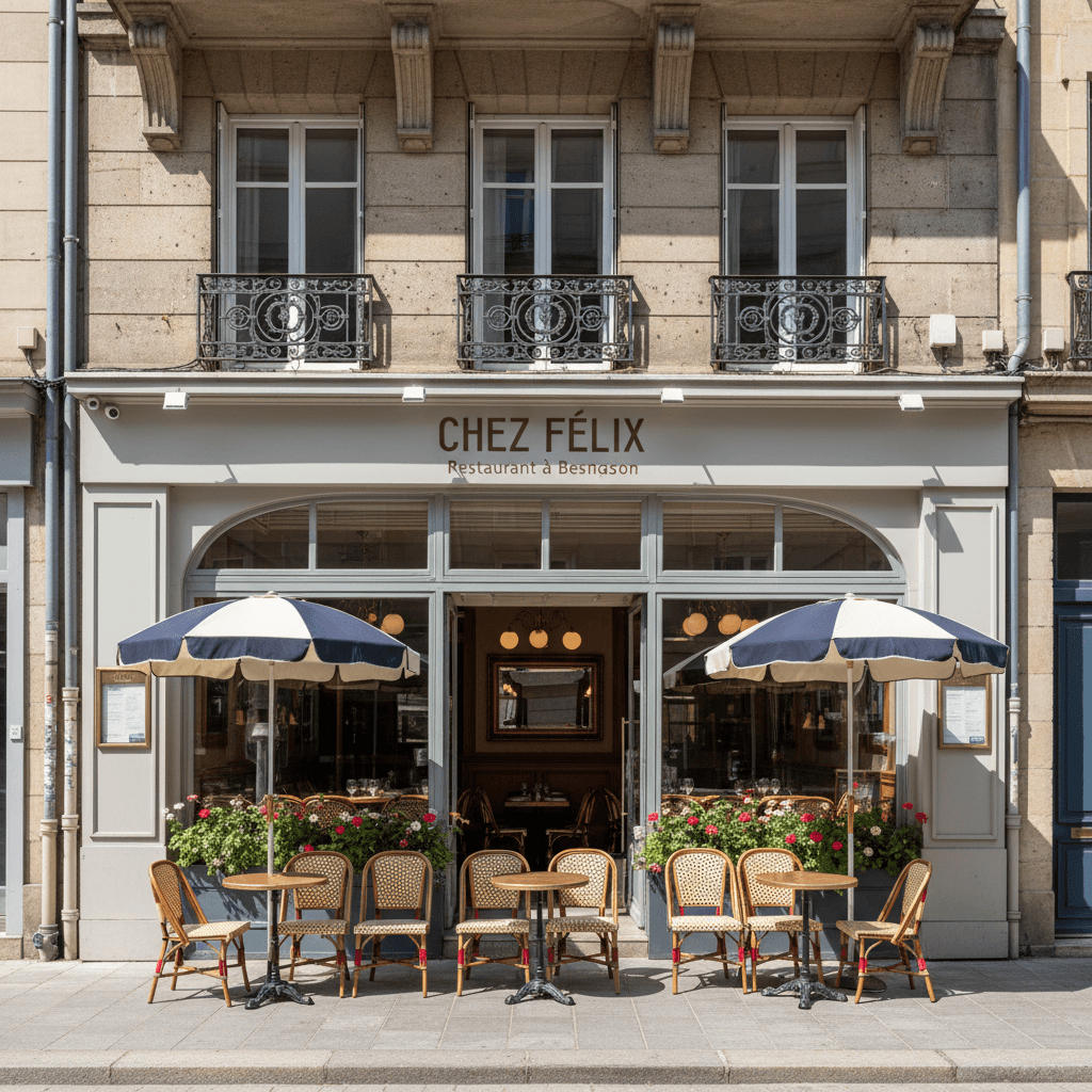 Restaurant 108m² à Besançon : terrasse - extraction - Image 1