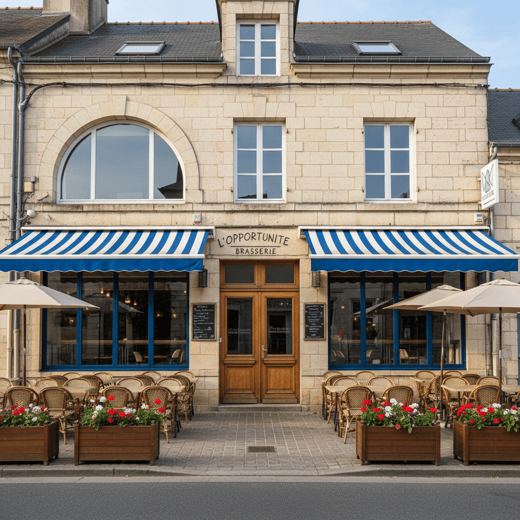 Bar-brasserie 226m² à Le Trait : terrasse - licence IV - Image 1