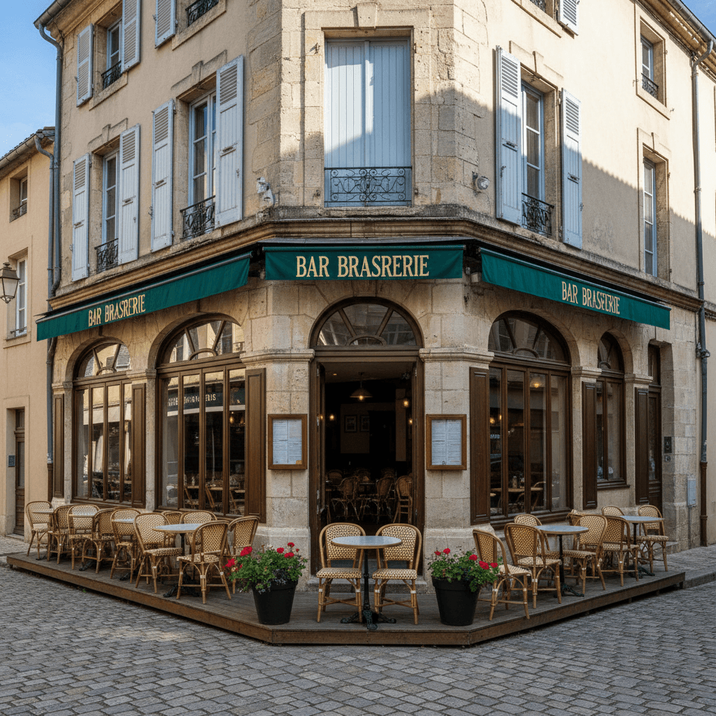 Bar-brasserie à Carcassonne : terrasse - licence IV - Image 1
