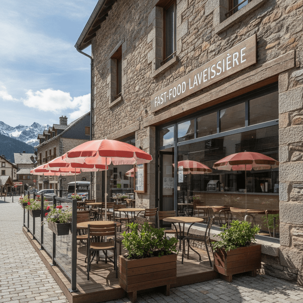 Fast-food 22m² à Laveissière : terrasse