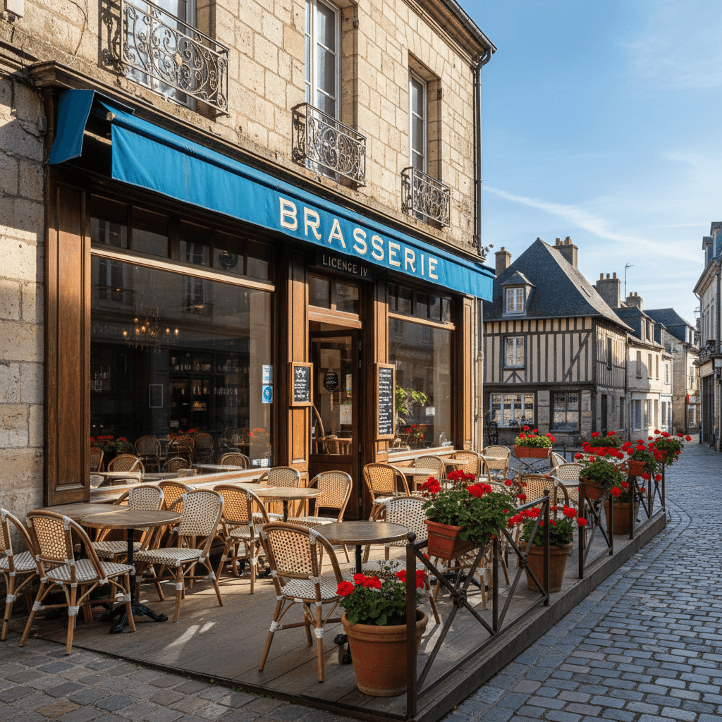 Bar-brasserie 180m² à Pont-L'Évêque : terrasse - licence IV - Image 1