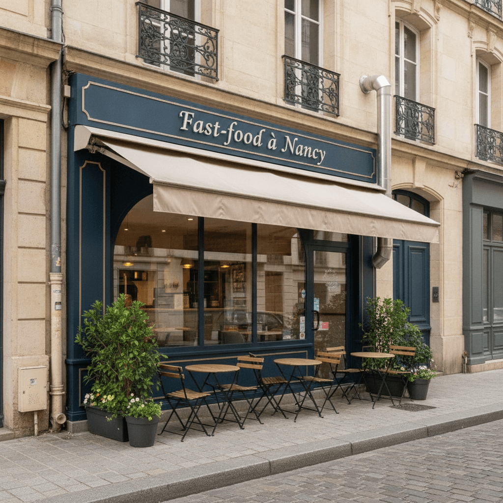 Fast-food à Nancy : terrasse - extraction - Image 1
