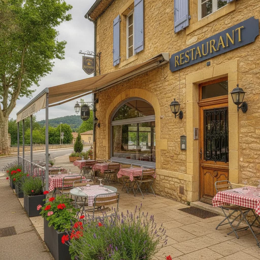 Restaurant 150m² à Remoulins : terrasse - cuisine équipée - Image 1