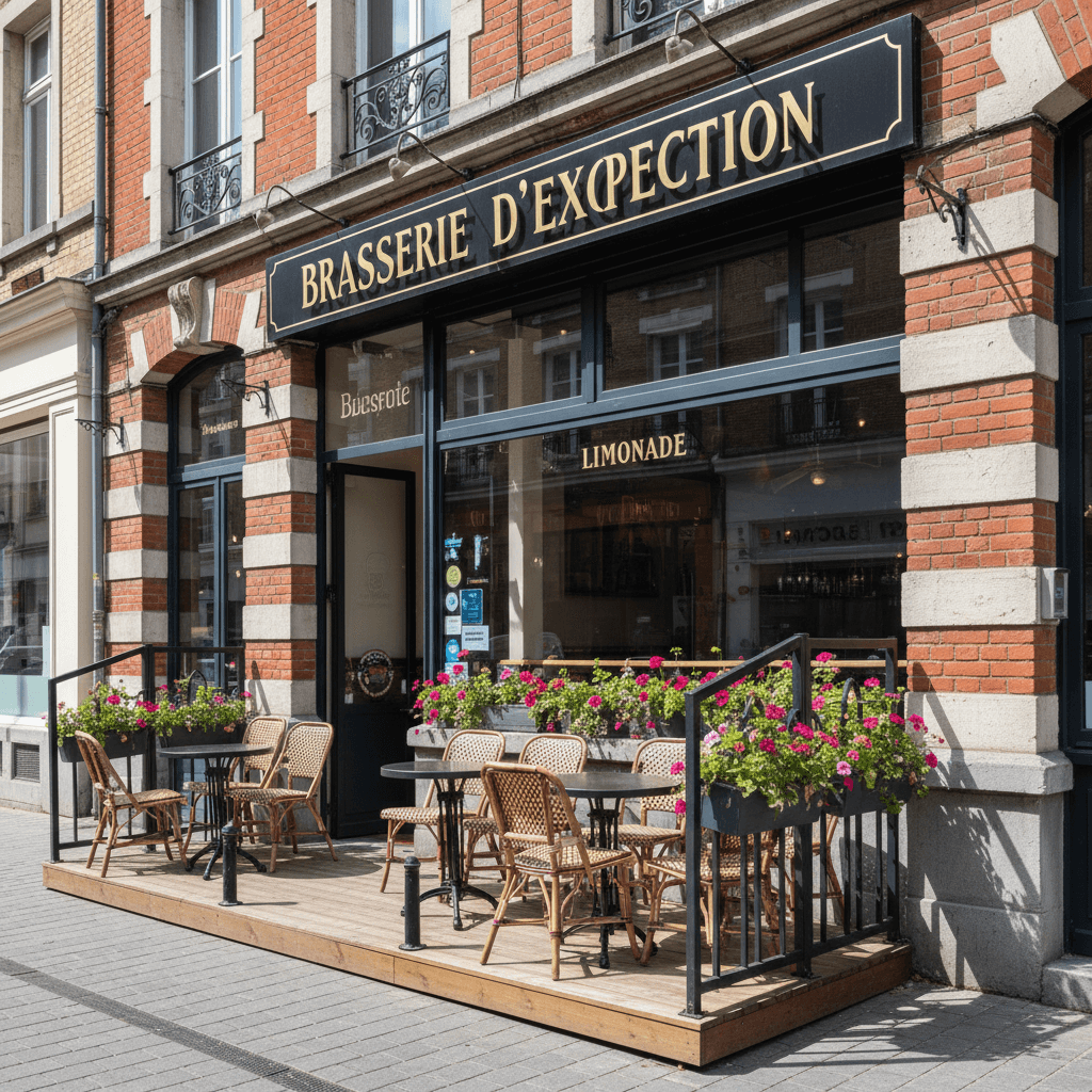 Bar-brasserie à Lille : terrasse - licence IV