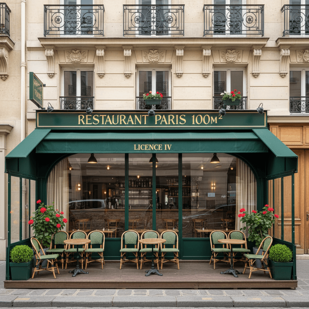 Restaurant 100m² à Paris : terrasse - licence IV - Image 1