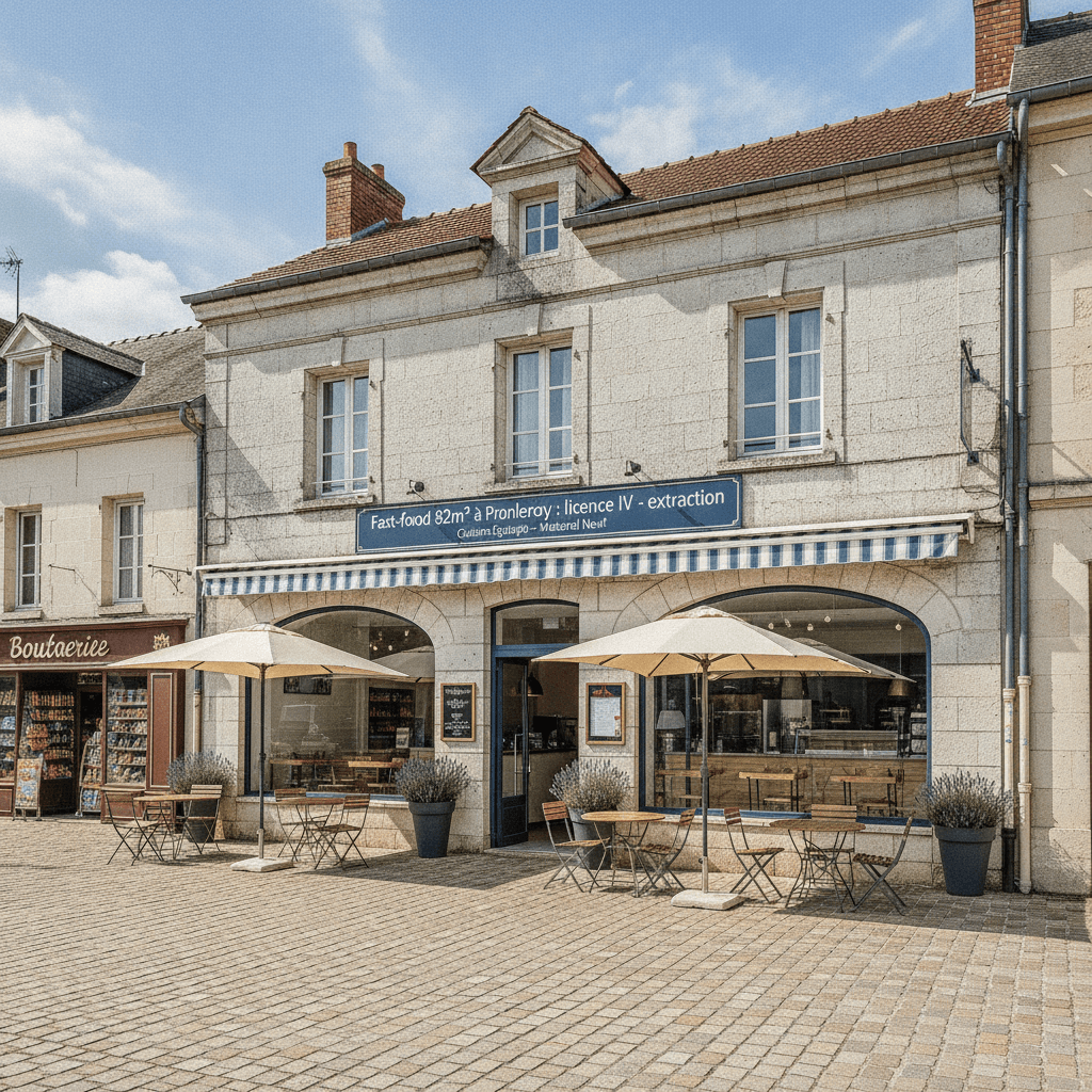 Fast-food 82m² à Pronleroy : licence IV - extraction - Image 1
