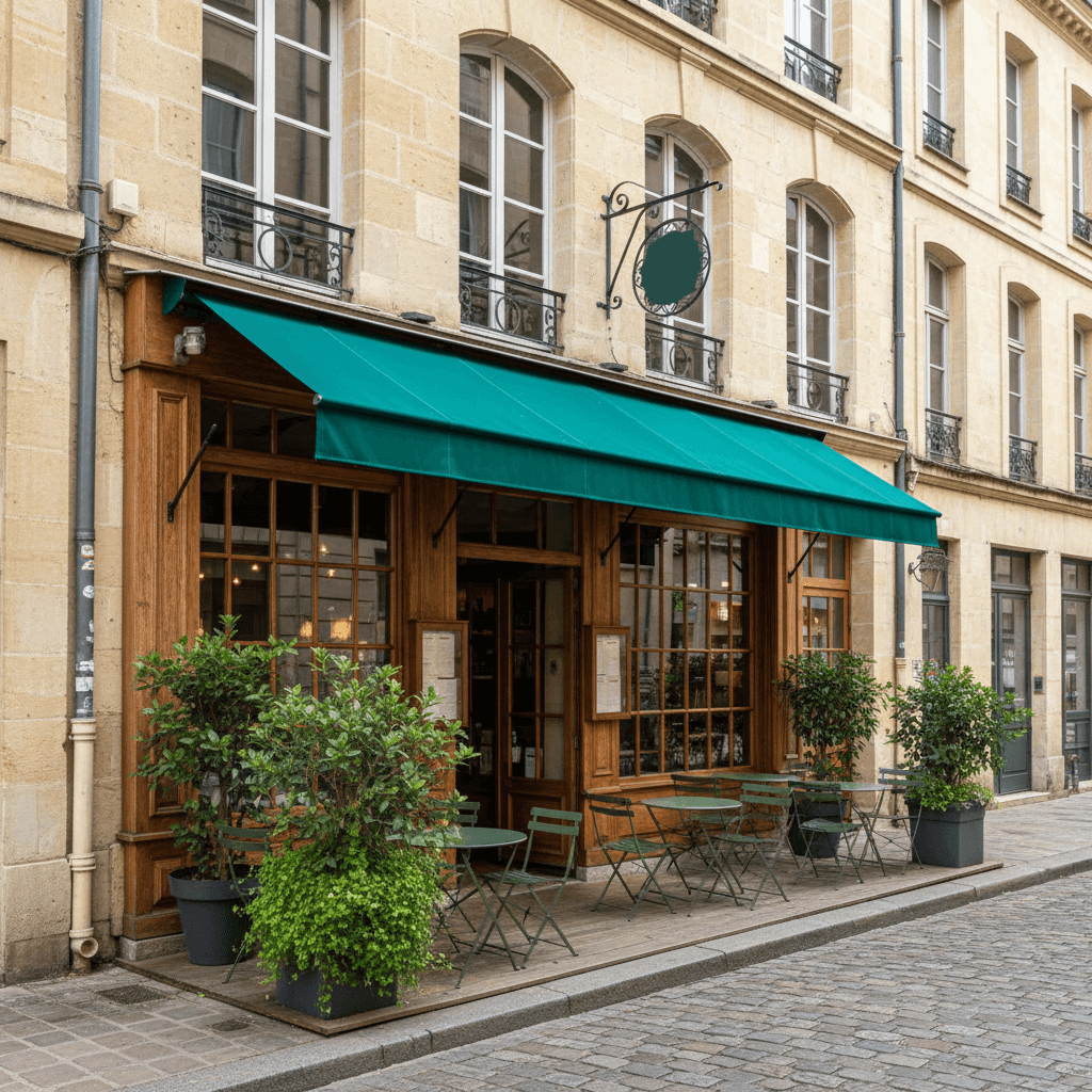 Restaurant 115m² à Bordeaux : terrasse - extraction
