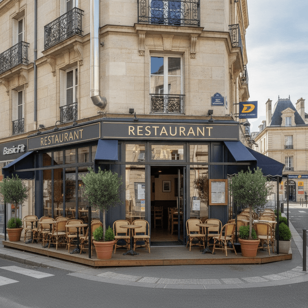 Restaurant 30 couverts à Stains : terrasse - extraction - Image 1