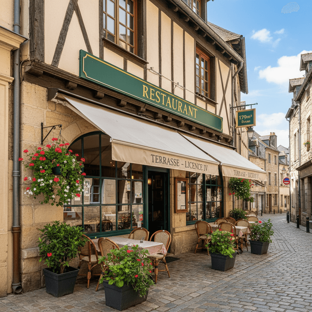 Restaurant 179m² à Dinan : terrasse - licence IV - Image 1