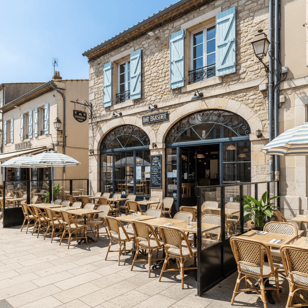 Bar-brasserie 526m² à Saint-Cyprien : terrasse - Image 1