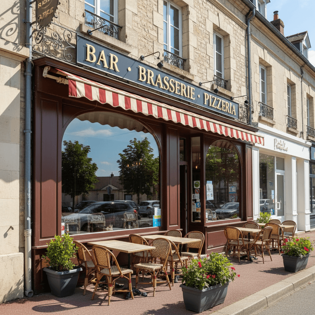 Bar-brasserie 500m² à Allonne : terrasse - licence IV - Image 1