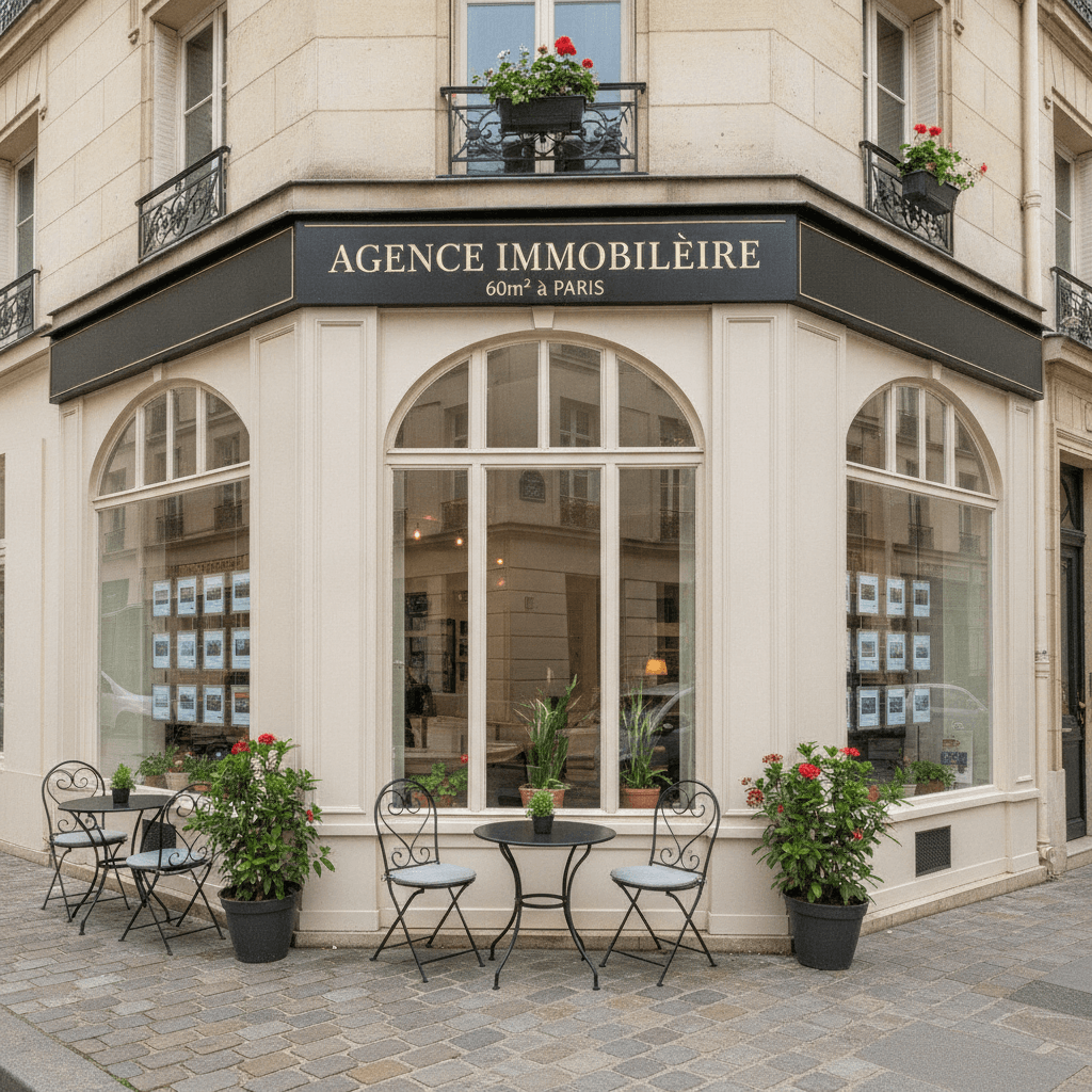 Agence immobiiere 60m² à Paris