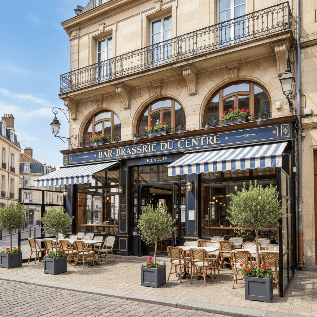 Bar-brasserie 216m² à Feurs : terrasse - licence IV - Image 1