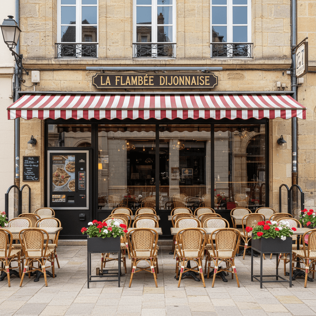 Restaurant à Dijon : terrasse - extraction