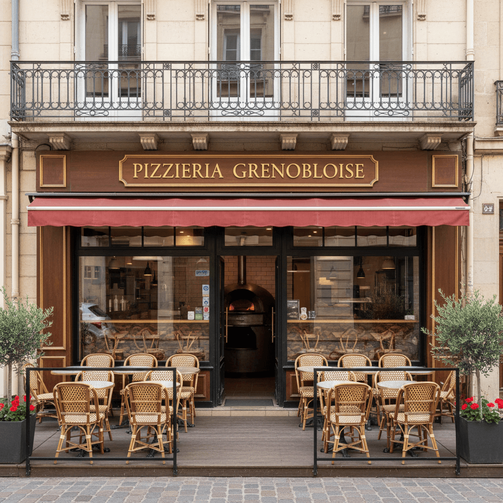 Fast-food 70m² à Grenoble : terrasse - extraction