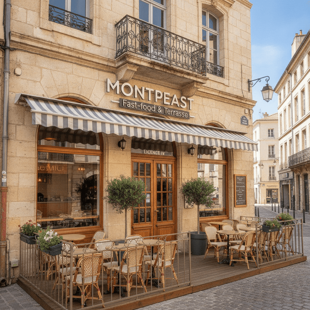 Fast-food 240m² à Montpellier : terrasse - licence IV