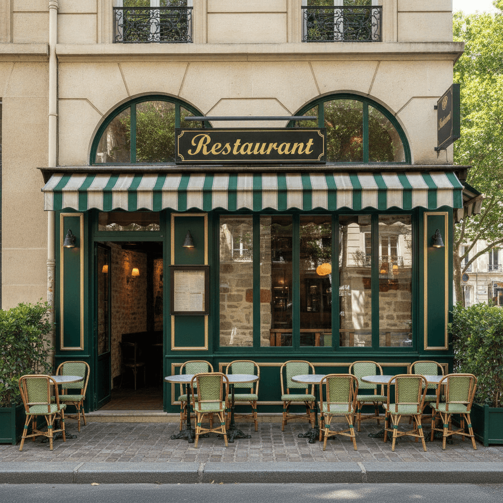 Restauration sans nuisance (Pas de conduit, réchauffage) 30 couverts à Neuilly-sur-Seine : terrasse - extraction - Image 1