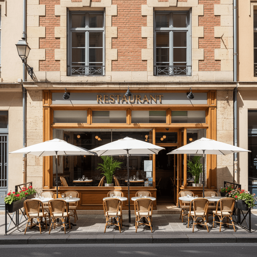 Restaurant 170m² à Lyon : terrasse - extraction - Image 1