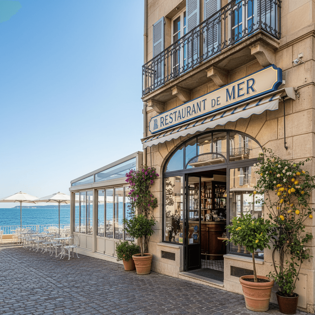 Restaurant à Menton : terrasse - licence IV - Image 1