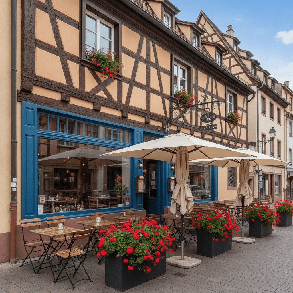 Restaurant 111m² à Strasbourg : terrasse - extraction