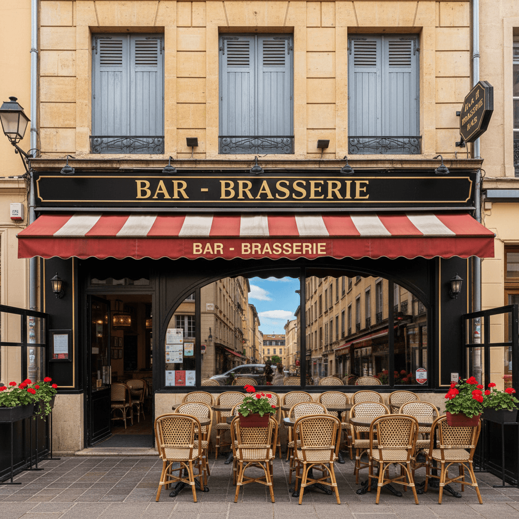 Bar-brasserie 116m² à Lyon : terrasse - licence IV