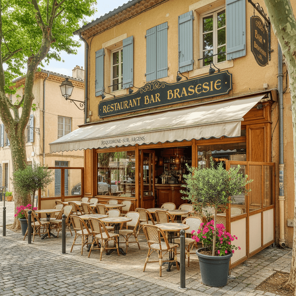 Bar-brasserie à Roquebrune-Sur-Argens : terrasse - licence IV - Image 1