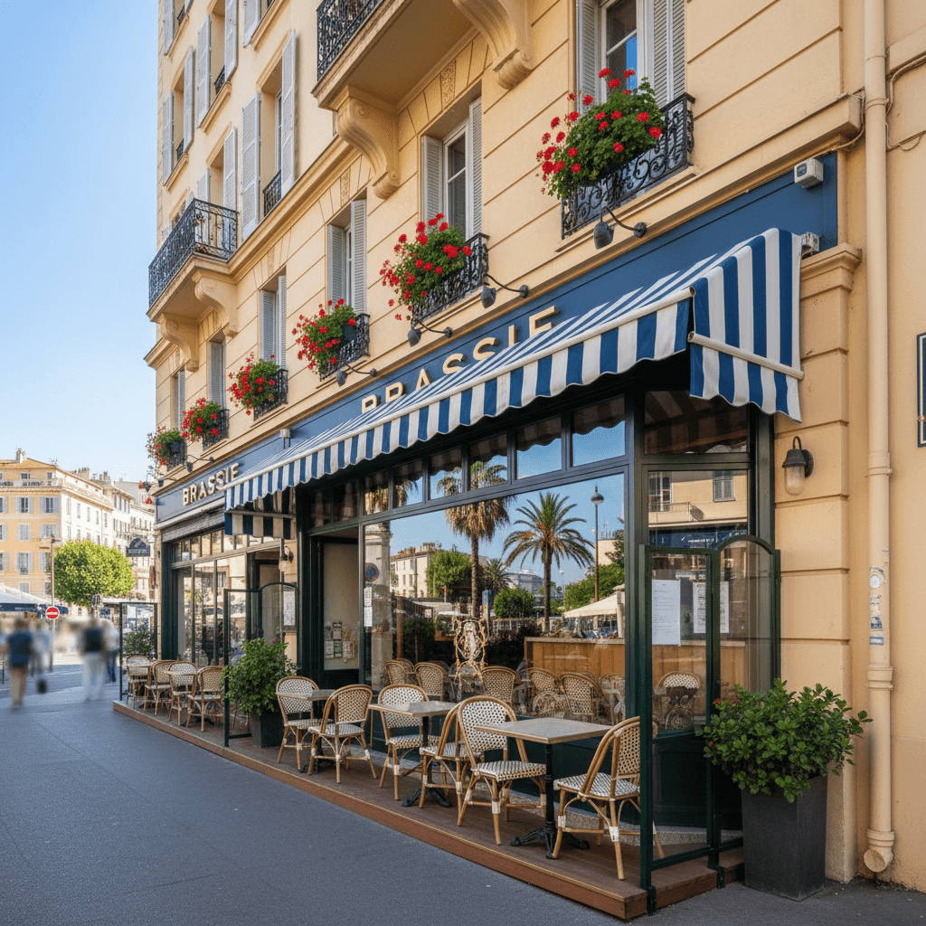 Bar-brasserie 490m² à Nice : terrasse - licence IV