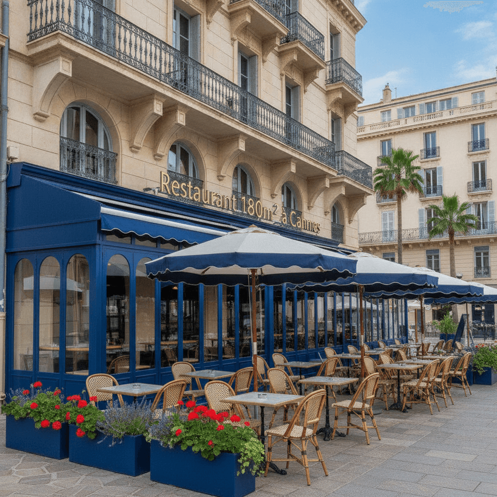 Restaurant 180m² à Cannes : terrasse - licence IV - Image 1