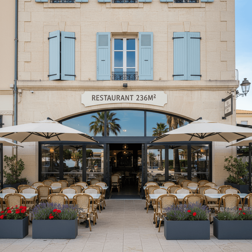 Restaurant 236m² à Saint-Laurent-Du-Var : terrasse - licence IV - Image 1