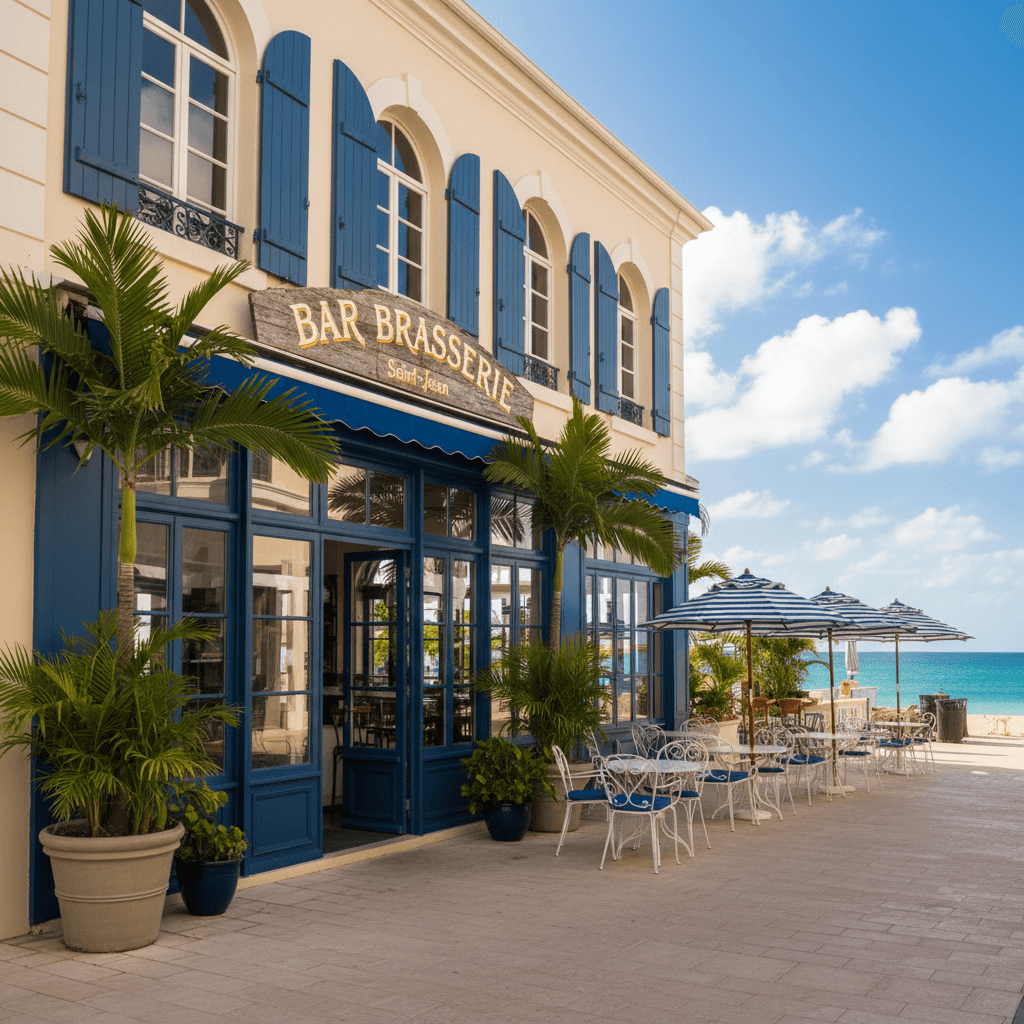 Bar-brasserie 177m² à Saint-Barthélemy : terrasse - licence IV - Image 1